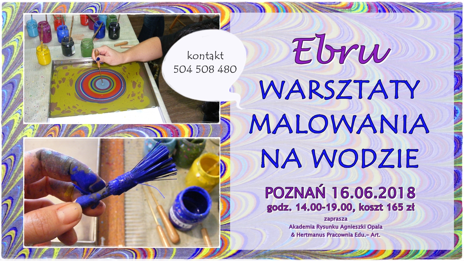 warsztaty malowania na wodzie- ebru Poznań
