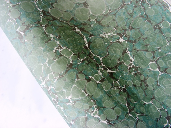 papier marmurkowy szaro-zielony butelkowy, papier marmoryzowany, papier introligatorski