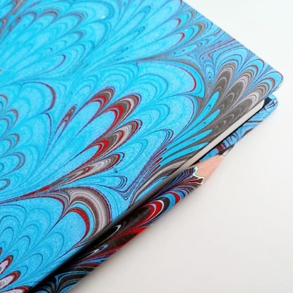 Notes Niebieski Ptak- zestaw z ołówkiem- Kolekcja Black & Color No.8