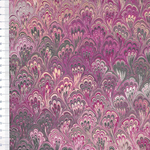 Papier marmurkowy Magenta Bouquet Jasny, papier marmoryzowany, papier marmurkowy malowany ręcznie na powierzchni wody, papier introligatorski, dla konserwatorów papieru, hertmanus, hertmanus paper