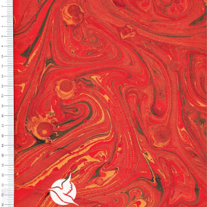 Papier marmurkowy nietypowy ognisty I, papier marmoryzowany, papier marmurkowy malowany ręcznie na powierzchni wody, papier introligatorski, dla konserwatorów papieru, hertmanus, hertmanus paper