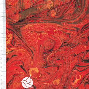 Papier marmurkowy nietypowy ognisty II, papier marmoryzowany, papier marmurkowy malowany ręcznie na powierzchni wody, papier introligatorski, dla konserwatorów papieru, hertmanus, hertmanus paper